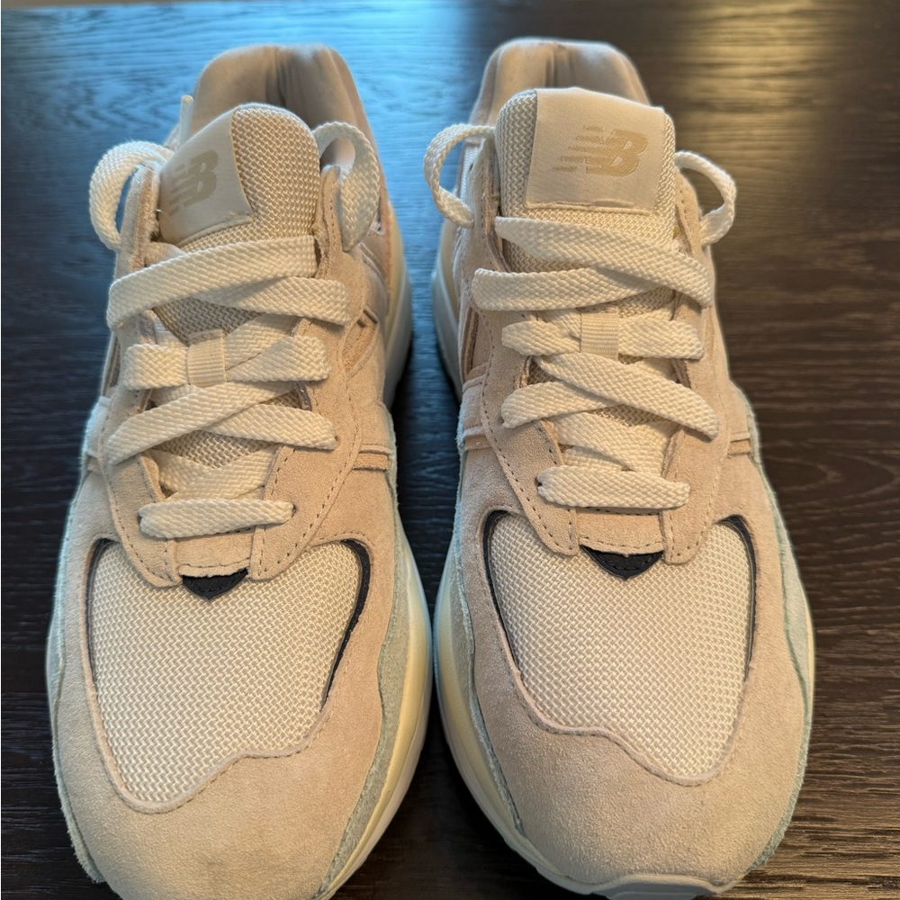 New Balance Cream and White Sneakers